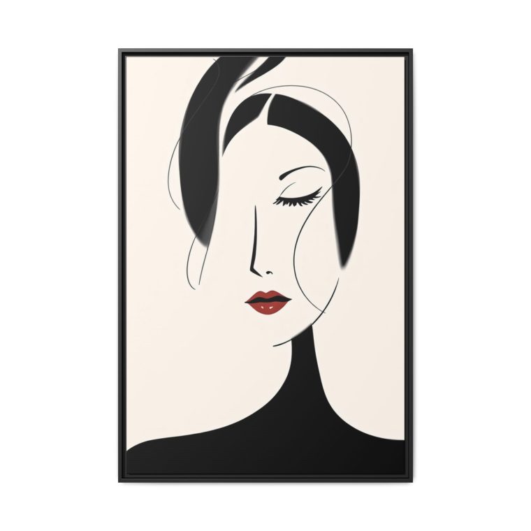 Painted Abstract Face Canvas One-of-a-Kind Wall Art - Image 5