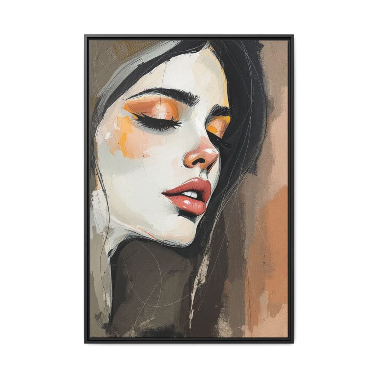 Modern Boho Abstract Face Earth Colors Wall Print - Image 9