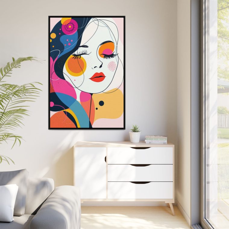 Large Abstract Face Art Wall Print Perfect for Bedrooms or Offices - Image 3