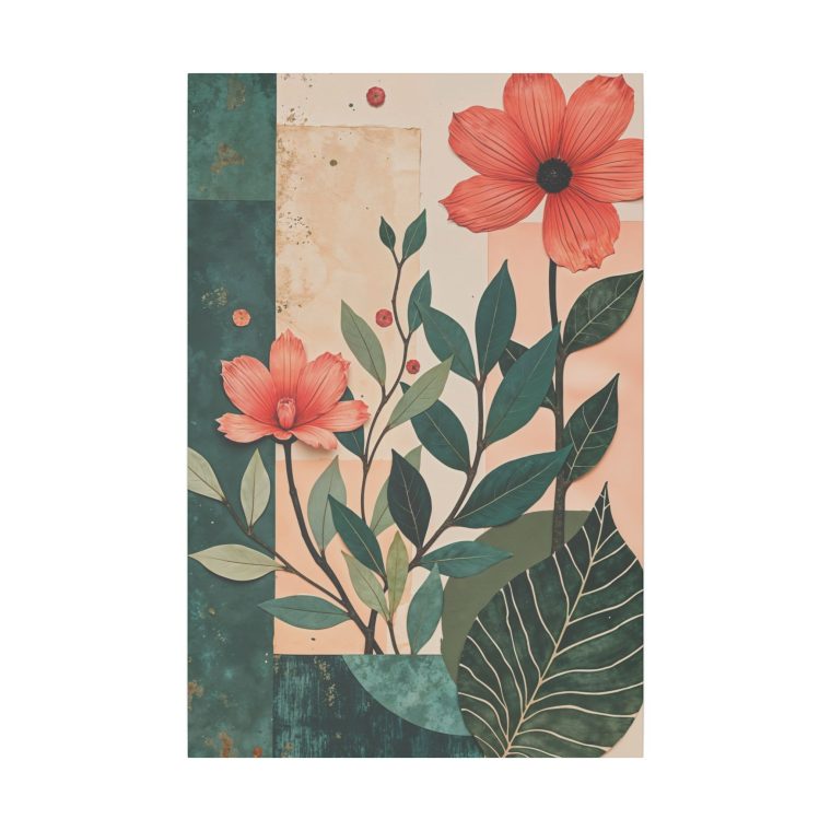 Flower Collage With Paper Cut Outs - Image 17