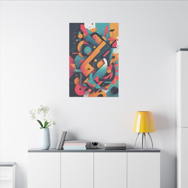 Geometric Kaleidoscope in Vibrant Harmony Wall Art - Image 12