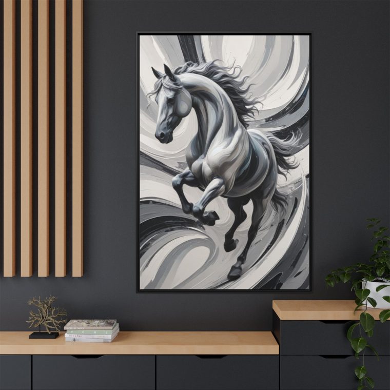 Line Abstract Art​ Horse Large Canvas Prints - Image 12