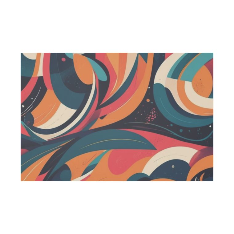 Dynamic Curves Modern Abstract Wall Art Pattern - Image 2