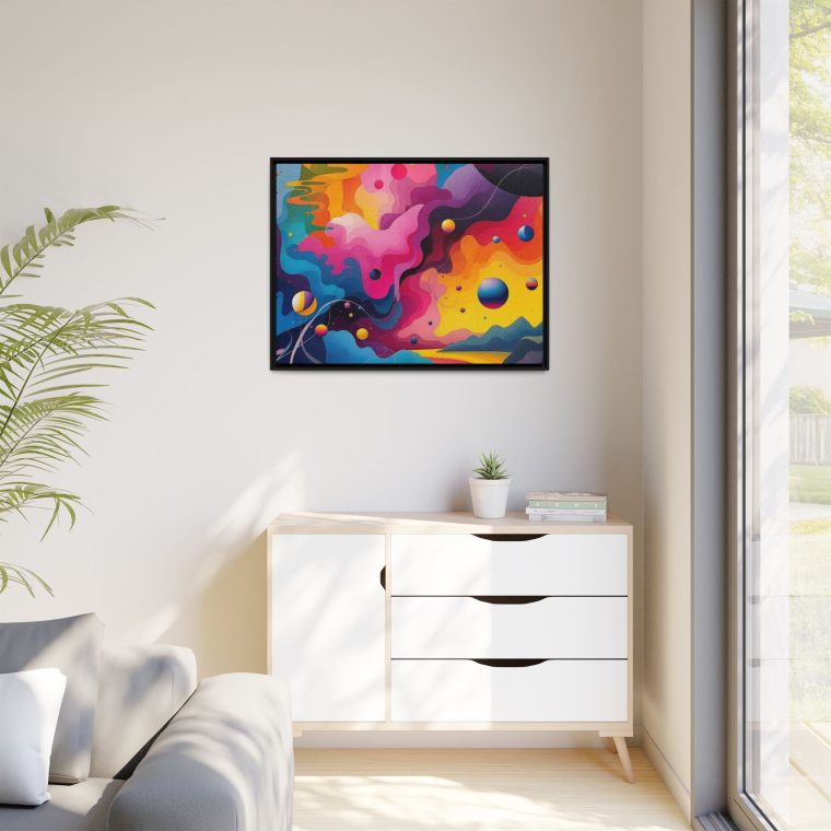Modern Abstract Paint Swirls Large Canvas Wall Art - Image 7