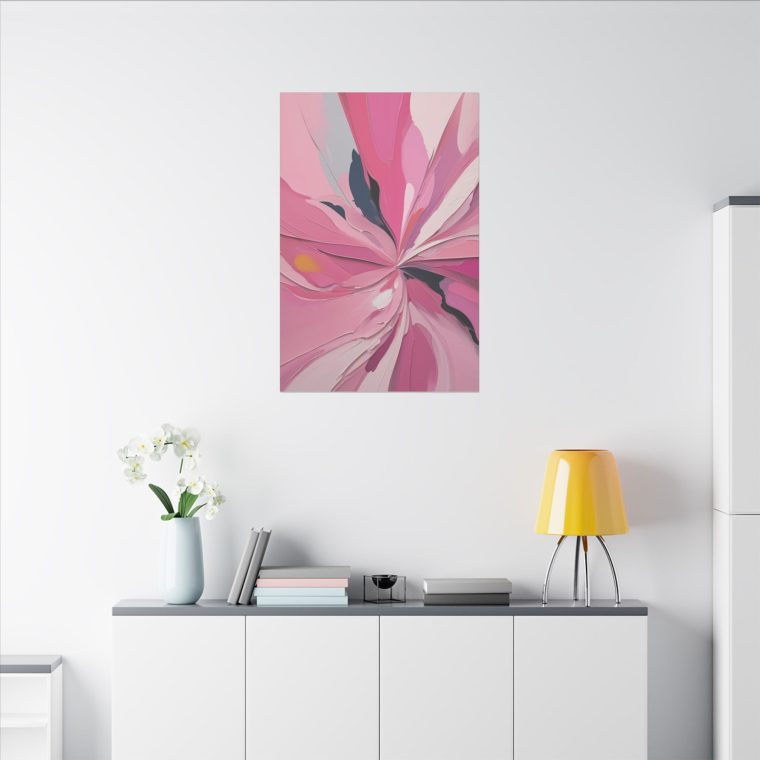 Elegant Flow Modern Abstract Oil Painting in Soft Pink Tones - Image 12