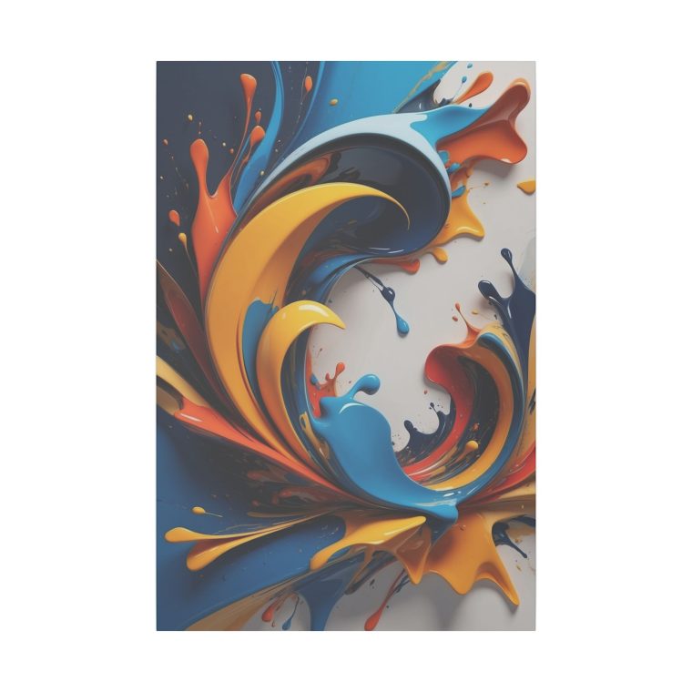 Dynamic Splash Vibrant Abstract Oil Painting for Contemporary Wall Art - Image 9