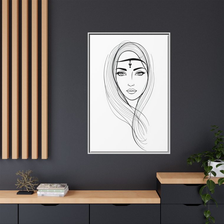 Framed Abstract Face Wall Art Contemporary and Chic Design - Image 20