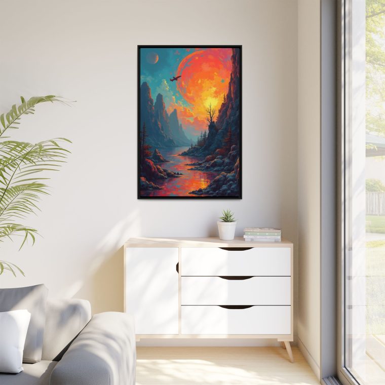 Mountain Horizon Abstract Canvas Print | Modern Landscape Wall Art - Image 11