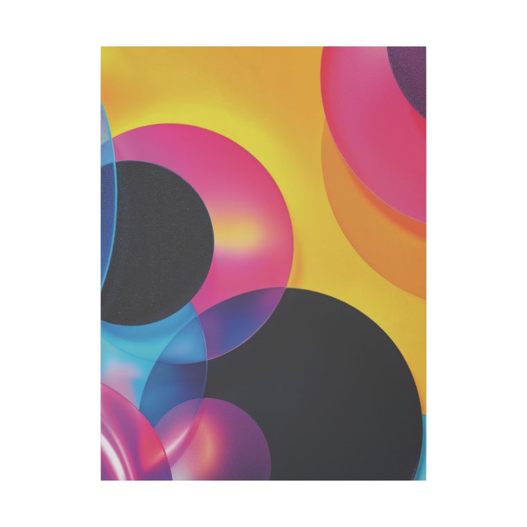 Radiant Geometry Abstract Shapes in Cyan, Pink, and Yellow - Image 21