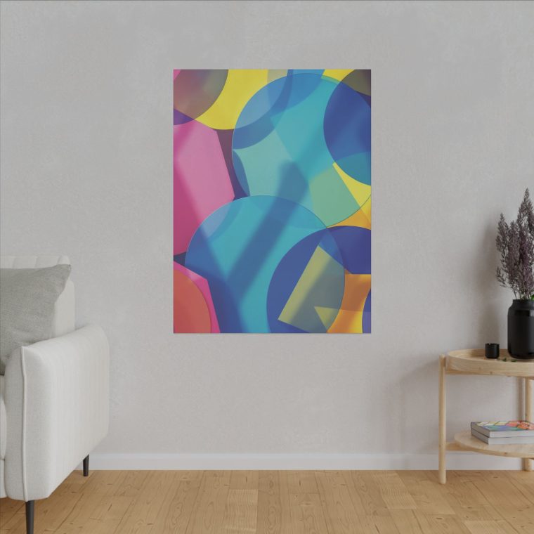 Vibrant Layers Transparent and Solid Shapes in Bold Hues - Image 15