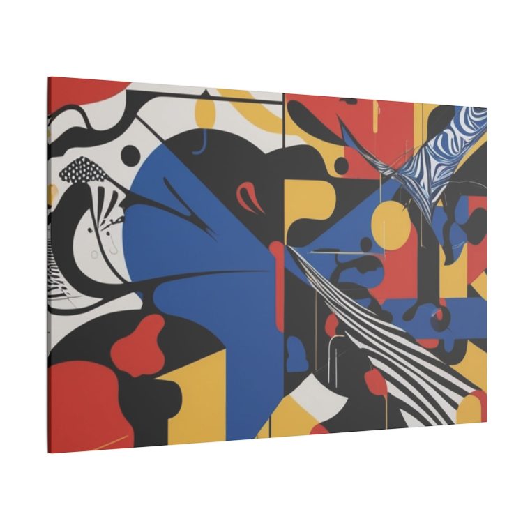 Dynamic Abstract Expression Modern Art with Bold Colors Geometric Fusion - Image 22