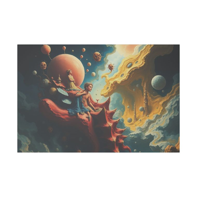Surreal Fantasy Artwork Dreamlike Realms and Ethereal Cosmic Elements - Image 2