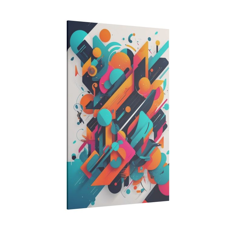 Modern Abstract Symphony of Shapes and Colors Wall Art - Image 10