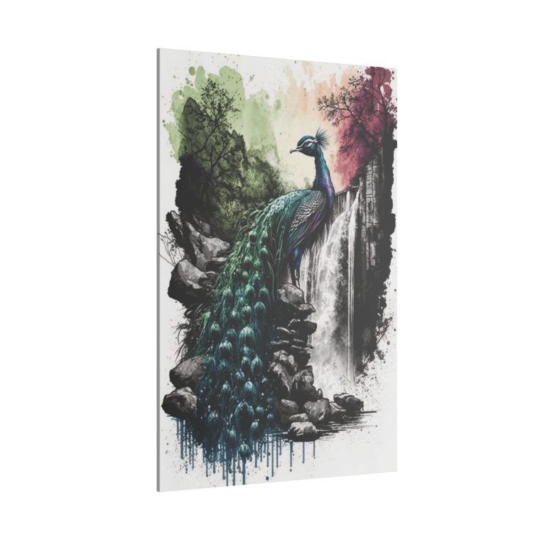 Watercolor Painting of a Beautiful Peacock Elegance in Art - Image 10