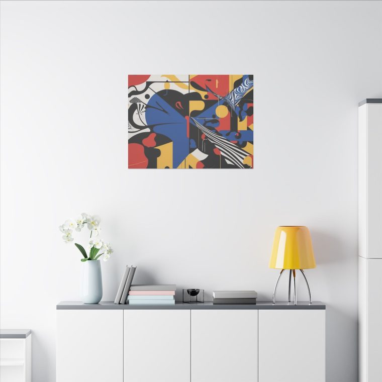 Dynamic Abstract Expression Modern Art with Bold Colors Geometric Fusion - Image 20