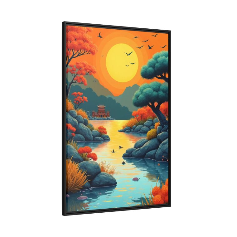 Zen Garden Japanese Canvas Print Minimalist Wall Art - Image 5