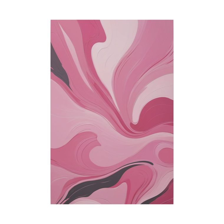 Gentle Pink Flow Abstract Oil Painting with Subtle Elegance - Image 9