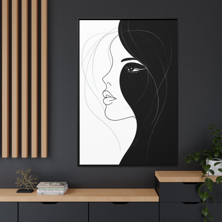 Contemporary Abstract Face Wall Art Unique Canvas Painting - Image 32