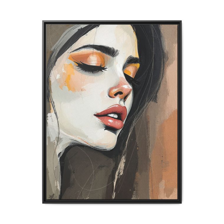 Modern Boho Abstract Face Earth Colors Wall Print - Image 13