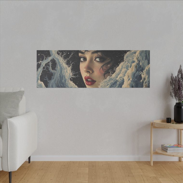 Ethereal Moonlit Portrait Surreal Beauty Amidst Dreamlike Storms - Image 15