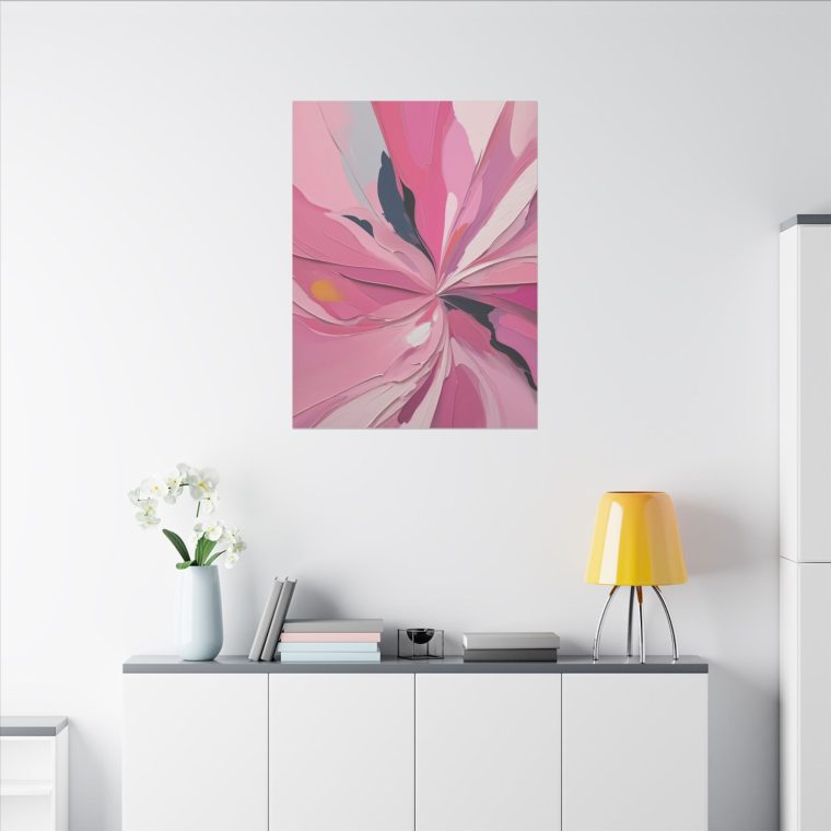 Elegant Flow Modern Abstract Oil Painting in Soft Pink Tones - Image 16