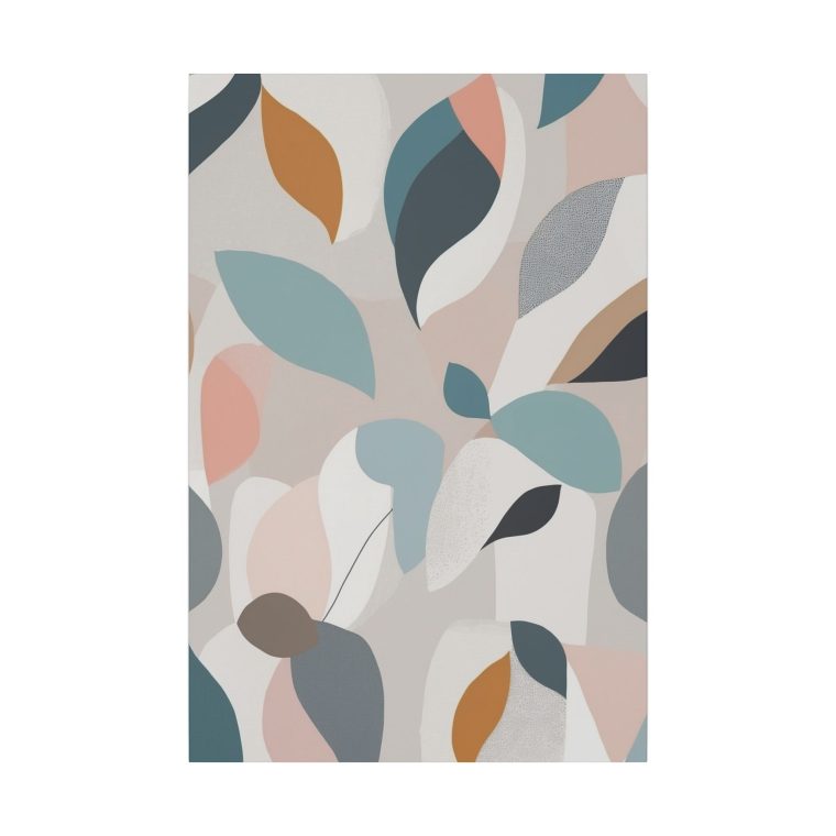Botanical Bliss: Abstract Leaf Pattern Wall Art for Modern Interiors - Image 9