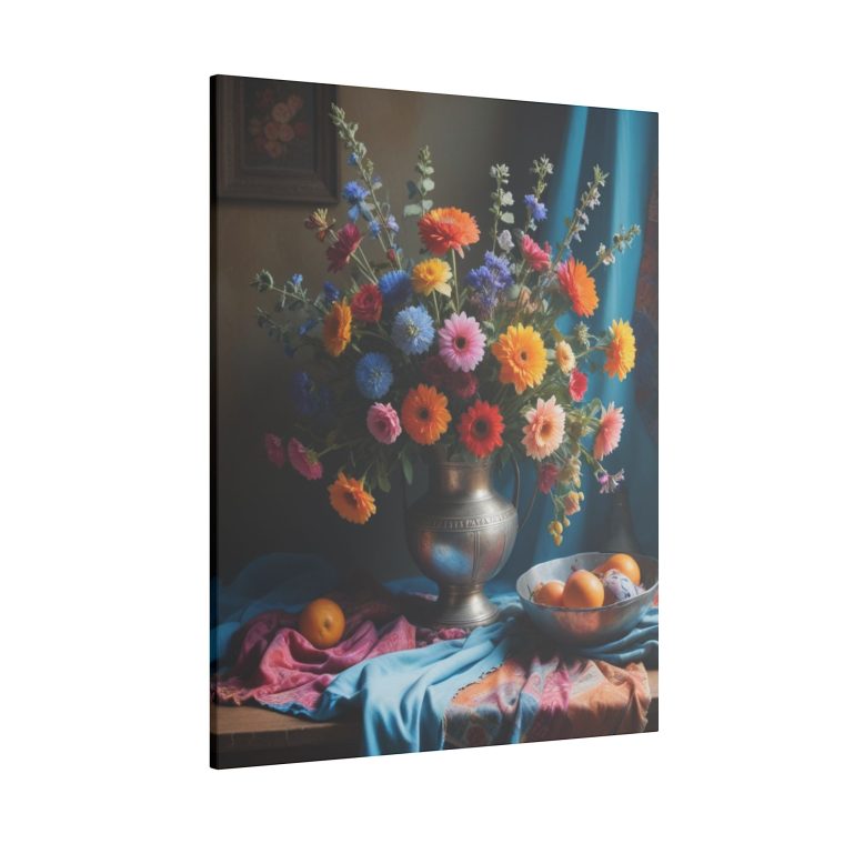 Flowers in Full Color: Boho Meets Vintage Blue Painting - Image 18