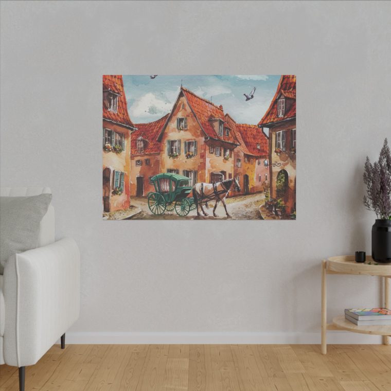 Tranquil German Village A Peaceful Watercolor Illustration - Image 3