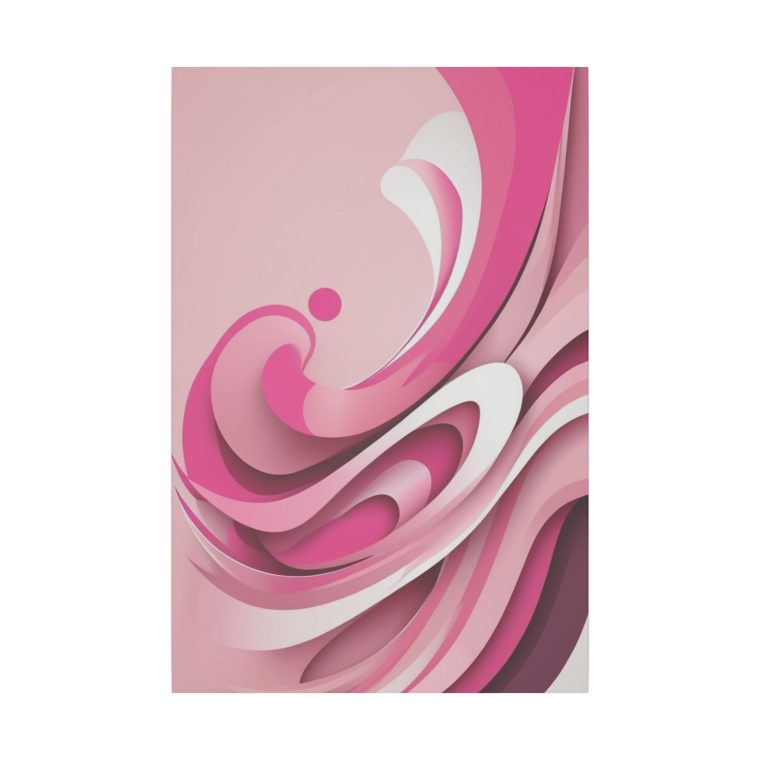Graceful Pink Waves Abstract Layered Design in Soft Tones - Image 17