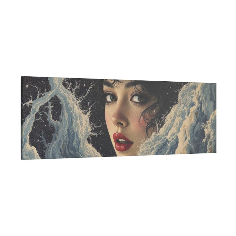 Ethereal Moonlit Portrait Surreal Beauty Amidst Dreamlike Storms - Image 14