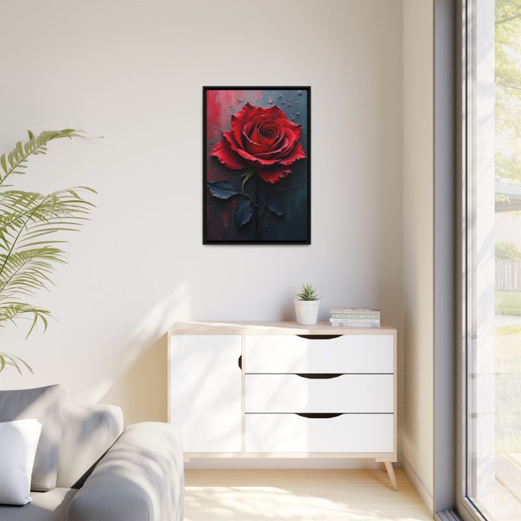 The Allure of Black Baccara Rose Wall Art - Image 3