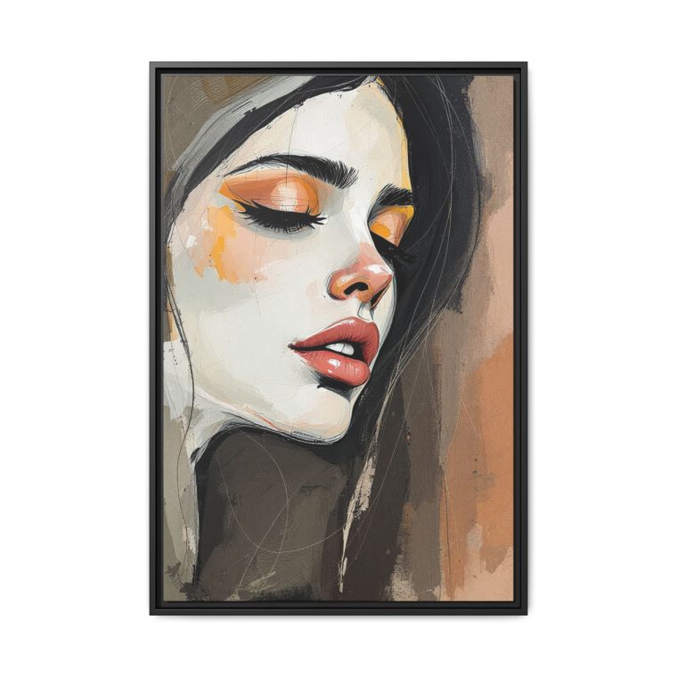 Modern Boho Abstract Face Earth Colors Wall Print - Image 5