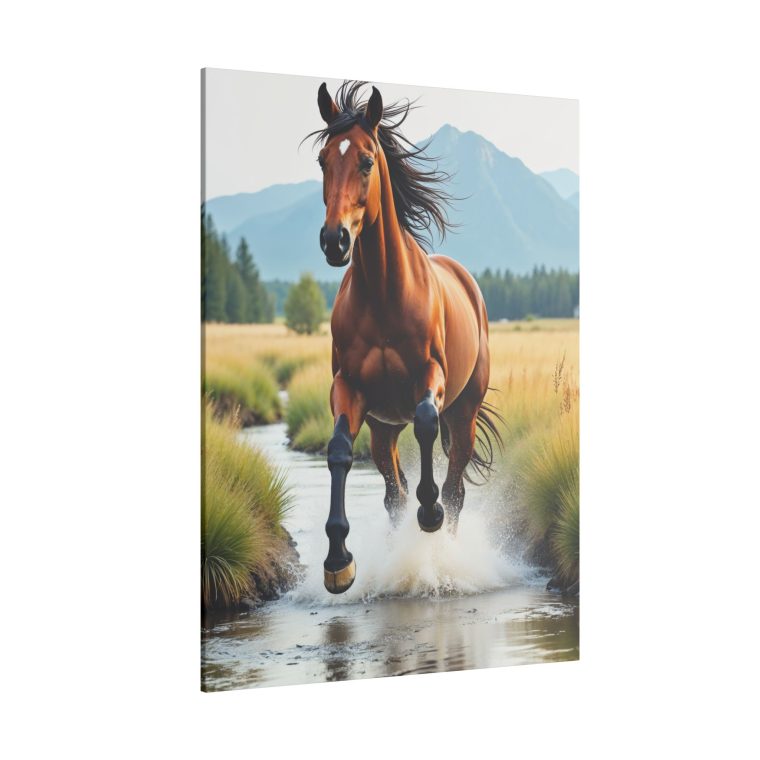 Wild Brown Horses Running Free in Nature - Image 6