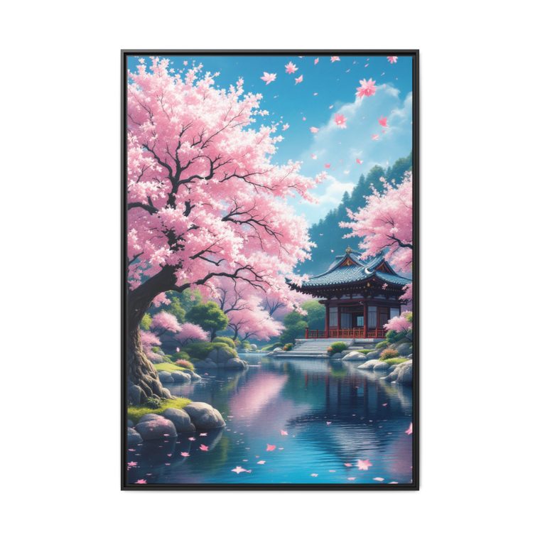 Traditional Japanese Temple Canvas Print Peaceful Home Decor - Image 13