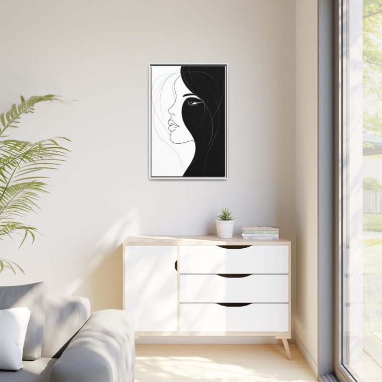 Contemporary Abstract Face Wall Art Unique Canvas Painting - Image 19