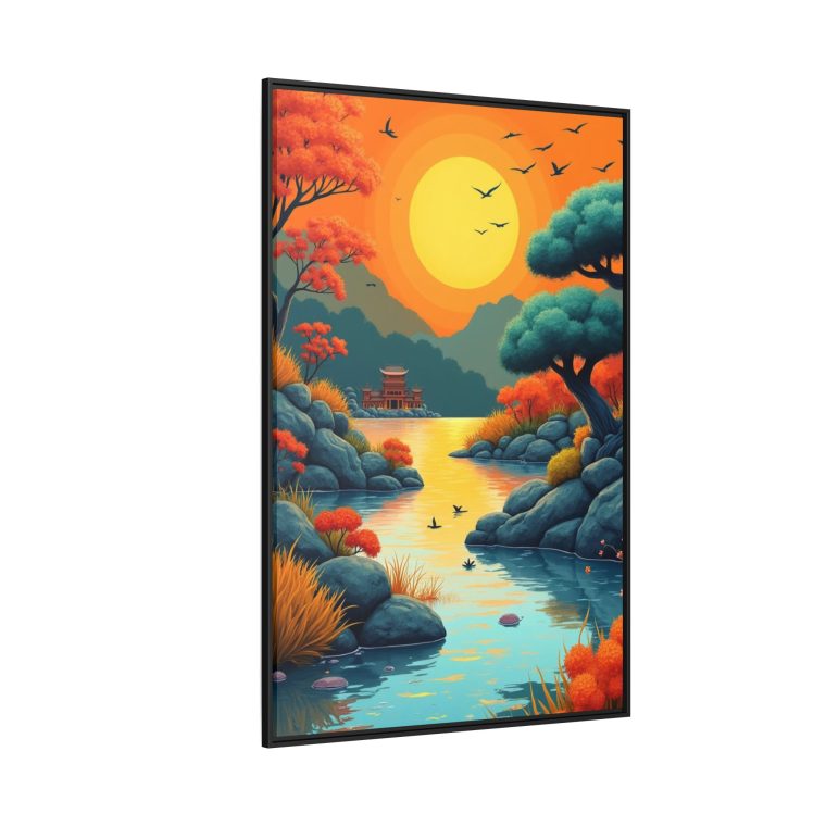 Zen Garden Japanese Canvas Print Minimalist Wall Art - Image 2