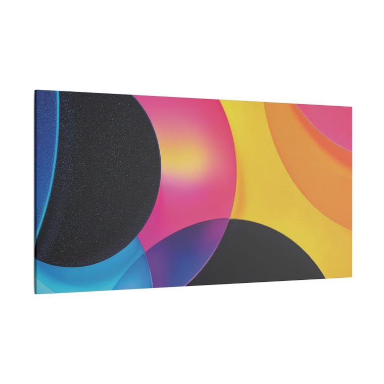 Radiant Geometry Abstract Shapes in Cyan, Pink, and Yellow - Image 10