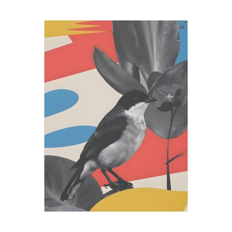 Birds Canvas Wall Art Natural Blue and Red Color - Image 33