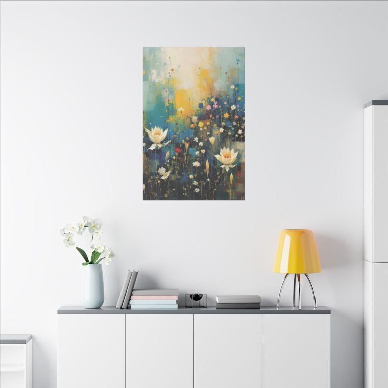 Vibrant Floral Abstract Blossoming Flowers on a Textured Canvas - Image 12