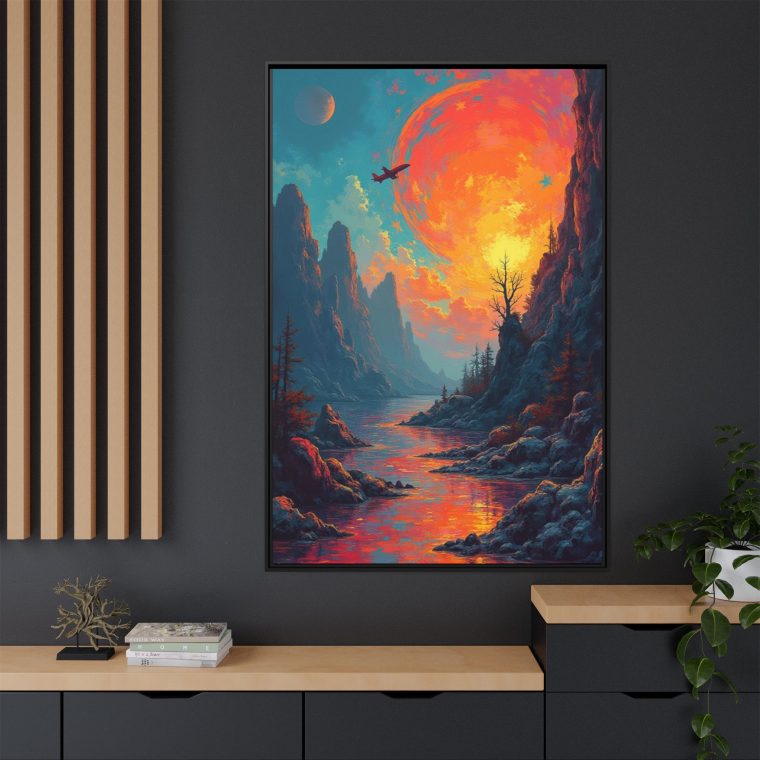 Mountain Horizon Abstract Canvas Print | Modern Landscape Wall Art - Image 4