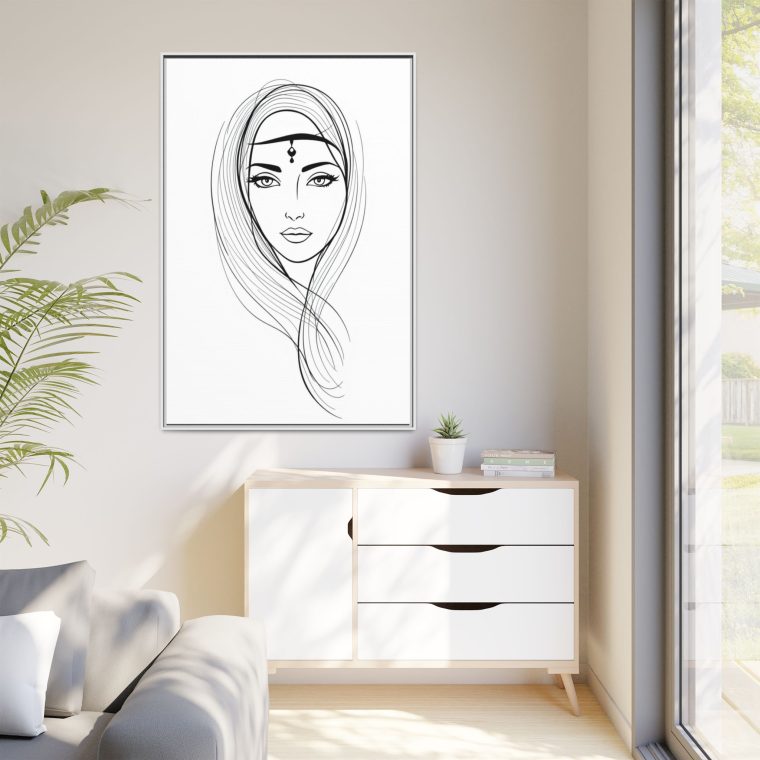 Framed Abstract Face Wall Art Contemporary and Chic Design - Image 39