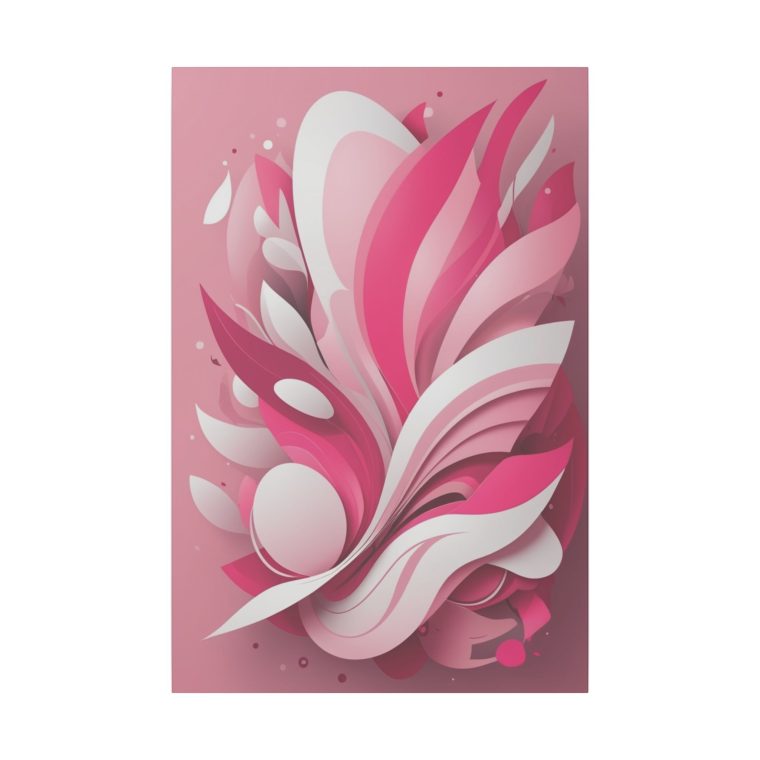 Blooming Abstraction Dynamic Pink Layers and Sculpted Forms - Image 9