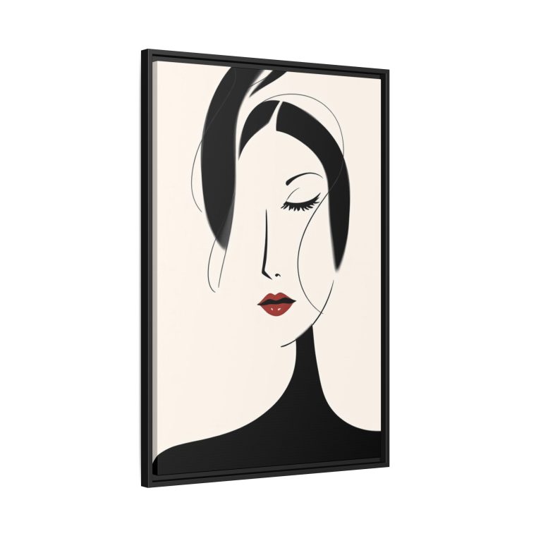 Painted Abstract Face Canvas One-of-a-Kind Wall Art - Image 2