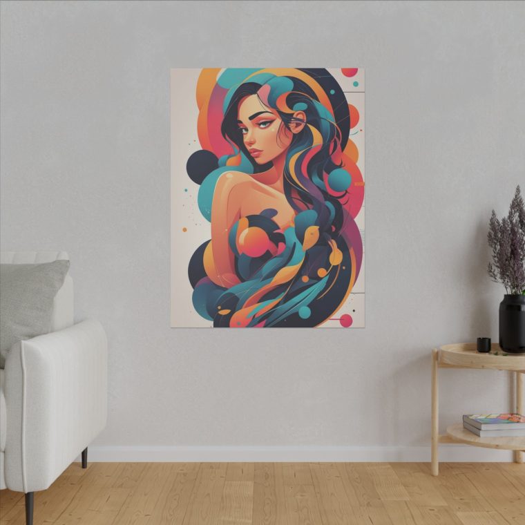 Modern Vibrance Abstract Portrait Wall Art Masterpiece - Image 15