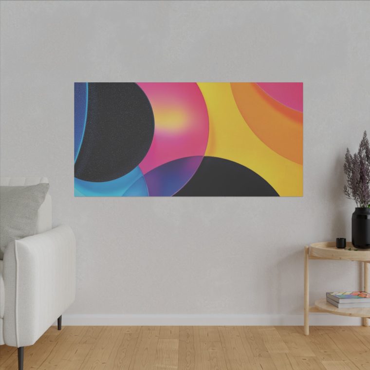 Radiant Geometry Abstract Shapes in Cyan, Pink, and Yellow - Image 11