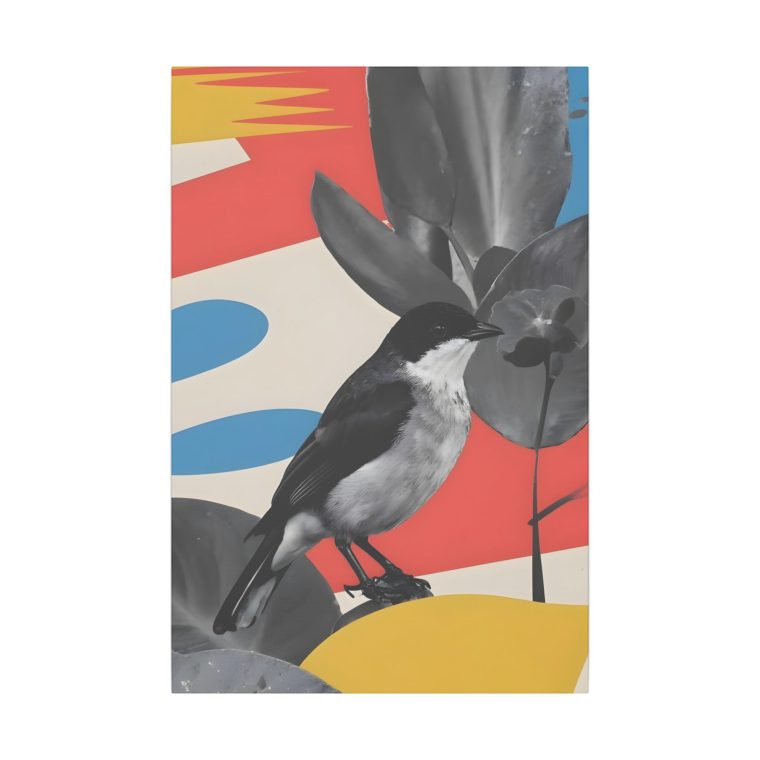 Birds Canvas Wall Art Natural Blue and Red Color - Image 5