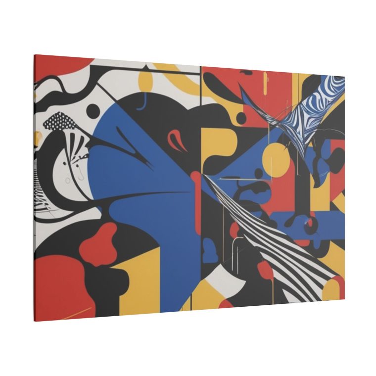 Dynamic Abstract Expression Modern Art with Bold Colors Geometric Fusion - Image 30