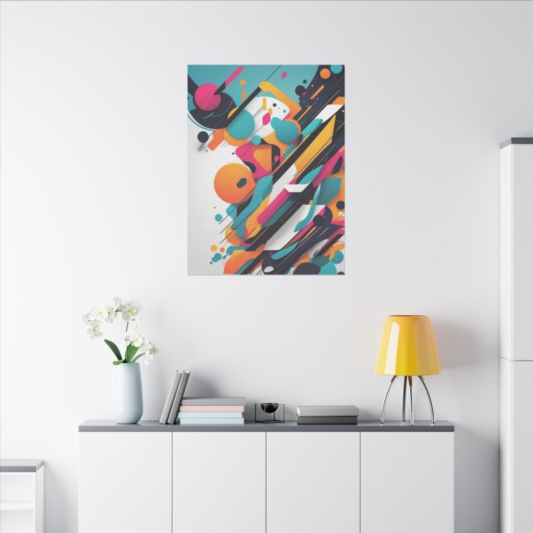 Dynamic Collision of Color and Geometry Wall Art - Image 16