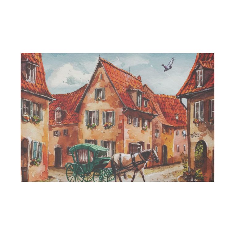 Tranquil German Village A Peaceful Watercolor Illustration - Image 9