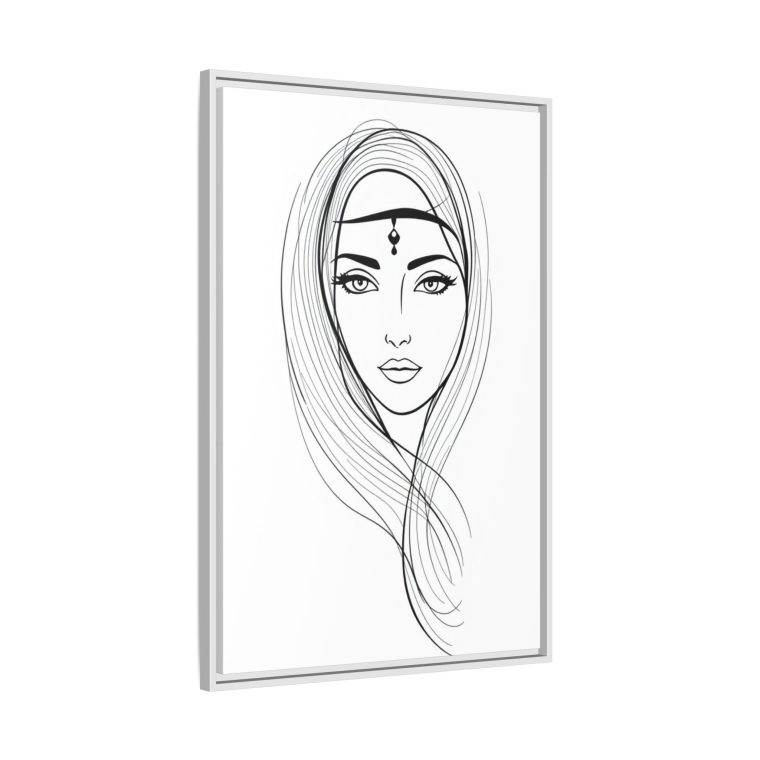 Framed Abstract Face Wall Art Contemporary and Chic Design - Image 14